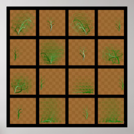 Schaakstukritten, vergeleken met groene lijnen poster