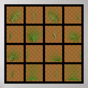 Schaakstukritten, vergeleken met groene lijnen poster