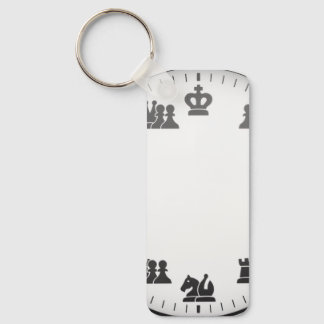 Schaakthema wandklok sleutelhanger