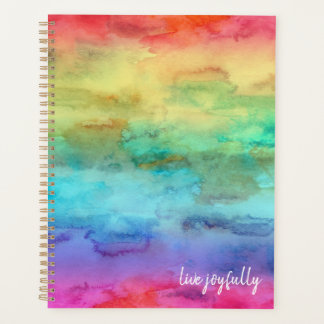 Schaakzame Waterverf van regenboog Planner