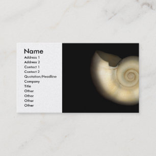 Schaal - Conchologie - Nautilus Visitekaartje