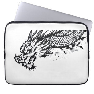 Schaal Draak Schaduw Laptop Sleeve