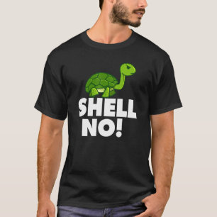 Schaal Geen T-shirt Grappige Schildpad Stomme Kort