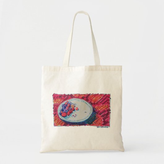 Schaal met Rode Vruchten Tote Bag (Voorkant)