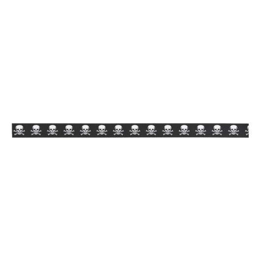 Schaal op Botten zwarte lintspool Grosgrain Lint (Voorkant)
