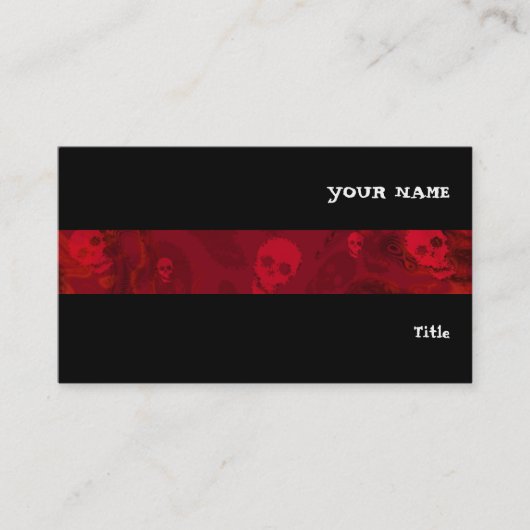 Schaal Soort Rode streep horizontaal zwart Visitekaartje (Voorkant)