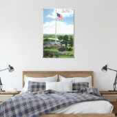 Schaal van de Vlagpole van het Mount Defiance Canvas Afdruk (Insitu (Slaapkamer))