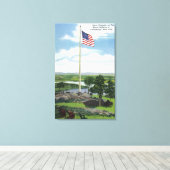 Schaal van de Vlagpole van het Mount Defiance Canvas Afdruk (Insitu (Houten vloer))