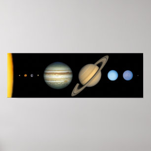 Schaalbaar zonnestelsel - Solar System scale Poster