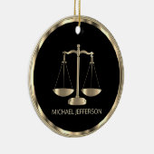 Schaalbaar - zwart en goud - 1 zijaanzicht keramisch ornament (Rechts)