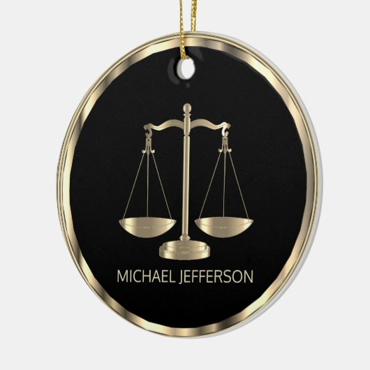 Schaalbaar - zwart en goud - 1 zijaanzicht keramisch ornament (Links)