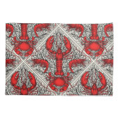 Schaaldieren in rood, zwart en ivoor kussensloop (Achterkant-Links)