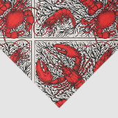 Schaaldieren in rood, zwart en ivoor tissuepapier (Detail)