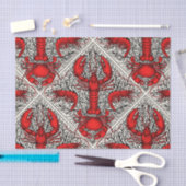 Schaaldieren in rood, zwart en ivoor tissuepapier (Craft)