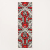 Schaaldieren in rood, zwart en ivoor yogamat (Voorkant)