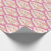 Schaaldop Pink en Oranje omlooppapier Cadeaupapier (Hoek)