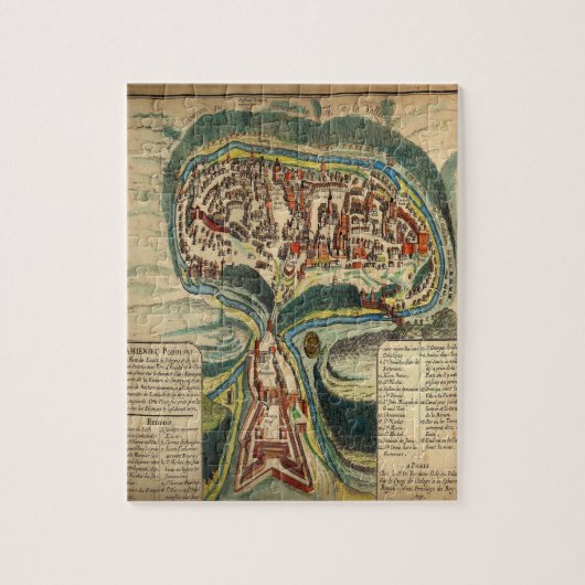 Schaalkaart in de middeleeuwen legpuzzel (Verticaal)