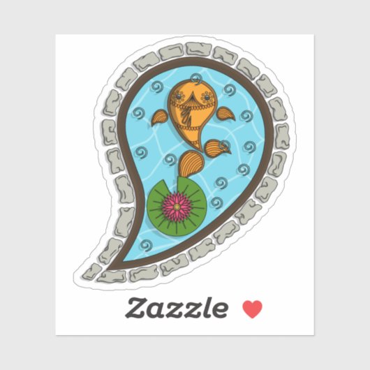 Schaalt de Goldfish Contour Sticker (Vel)