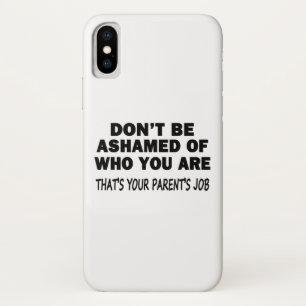 Schaam je niet iPhone x hoesje