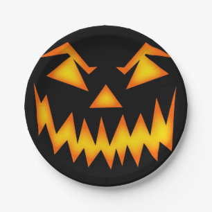  schaambeeld Halloween Pumpkin Black Papieren Bordje
