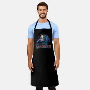 Schaamskelet in de Scary Dark Night Halloween Schort