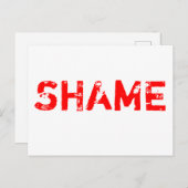 Schaamte Briefkaart (Voorkant / Achterkant)