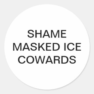 SCHAAMTE GEMASKERDE IJZBEZIGE Hankamer Artjunkhaus Ronde Sticker