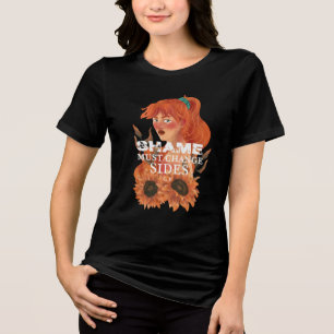 Schaamte moet van kant wisselen Tri-Blend shirt