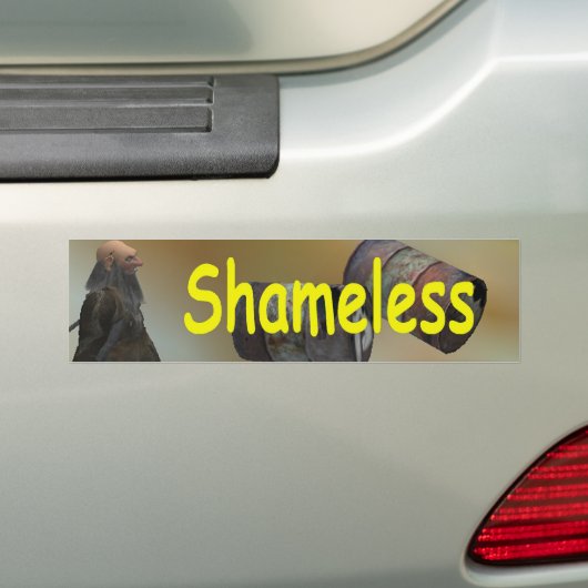schaamteloos bumpersticker (Op auto)