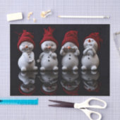 Schaamteloos Cute Snowmen Tissuepapier (Craft)