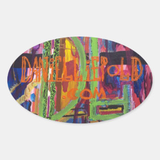 Schaamteloze zelfpromotie / origineel kunstwerk ovale sticker