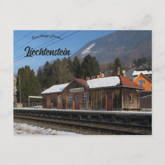 Schaanwald Railway Station Liechtenstein Briefkaart