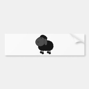 SCHAAP-312776, ZWART SCHAPEN VAN DE FAMILIE, BUMPERSTICKER