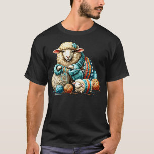 Schaap Breien Haken Garens Ambachtelijk Breister H T-shirt