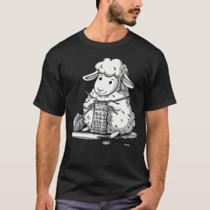 Schaap Breien Schattig Ambachten T-shirt