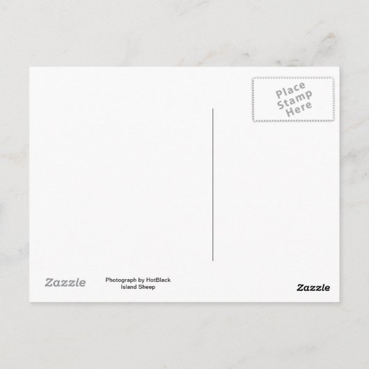 schaap briefkaart (Achterkant)