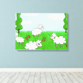 Schaap Canvas Afdruk (Insitu (Houten vloer))