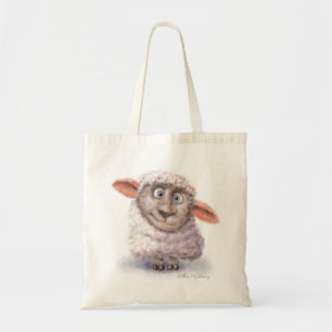 Schaap Cartoon Met Wattenbol Tote Bag