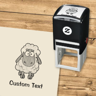 Schaap Cartoon Zelfinktende Stempel
