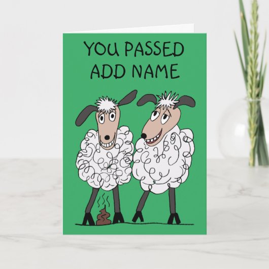 Schaap dat je geslaagd bent kaart (Voorkant)