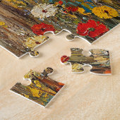 Schaap en herderin met wilde bloemen legpuzzel (Zijkant)