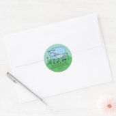 Schaap en lam ronde sticker (Envelop)