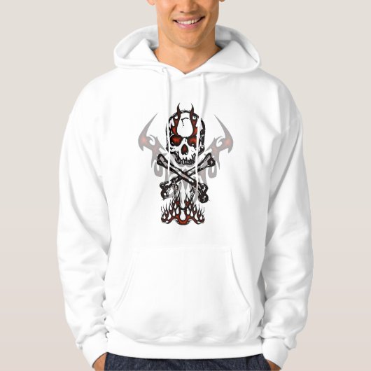 Schaap- en vlammenhoed hoodie (Voorkant)