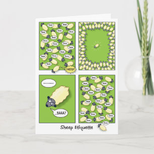 Schaap Etiquette (verjaardag) Kaart