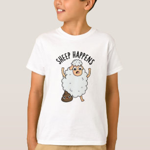 Schaap Gebeurt Grappige Poep Pun T-shirt