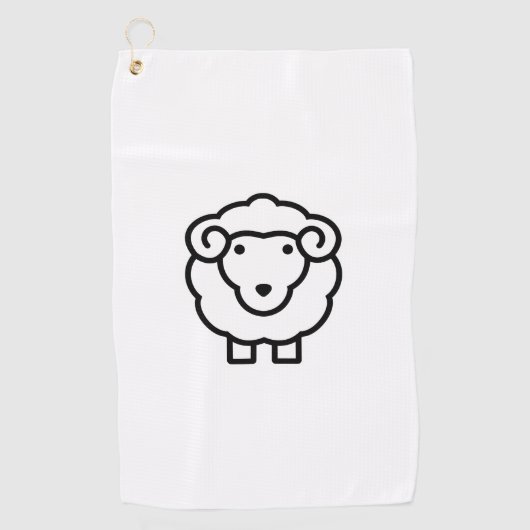 Schaap Golfhanddoek (Voorkant)