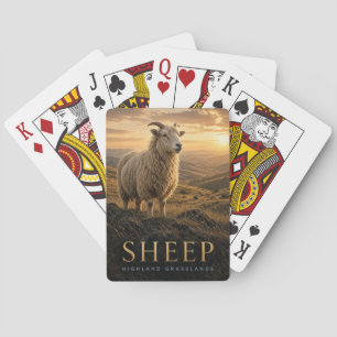Schaap Hoogland Graslanden Wilde Dieren DIER Pokerkaarten