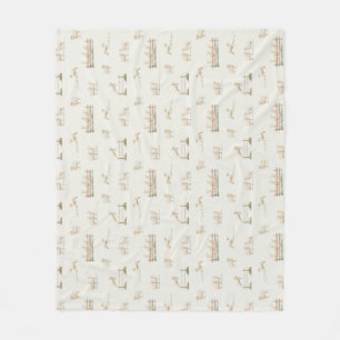 Schaap Houten Plot landbouw Fleece Deken
