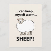 Schaap, ik kan mezelf warme schapen houden briefkaart (Voorkant)