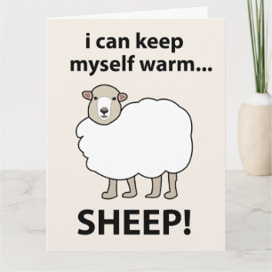 Schaap, ik kan mezelf warme schapen houden kaart